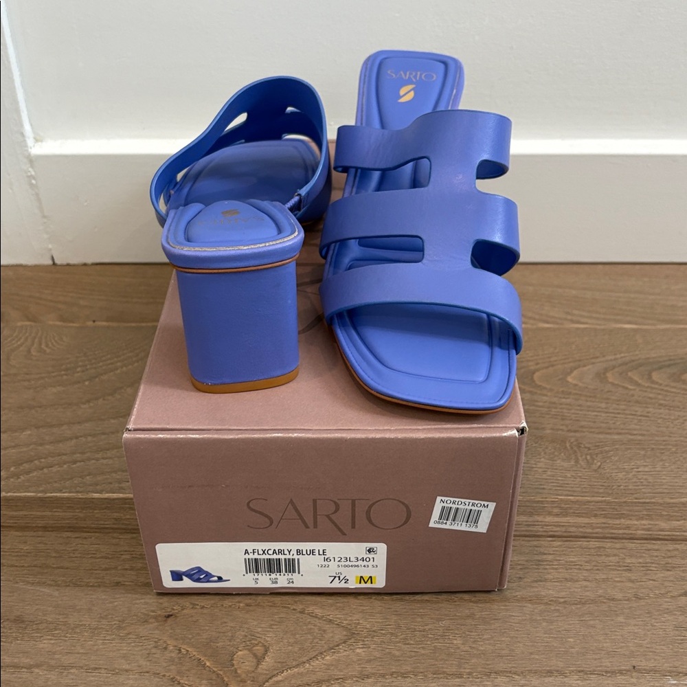 Franco Sarto Flex Carly Sandal NWT 7.5 Beautiful Blue/Purple - Picture 5 of 5
